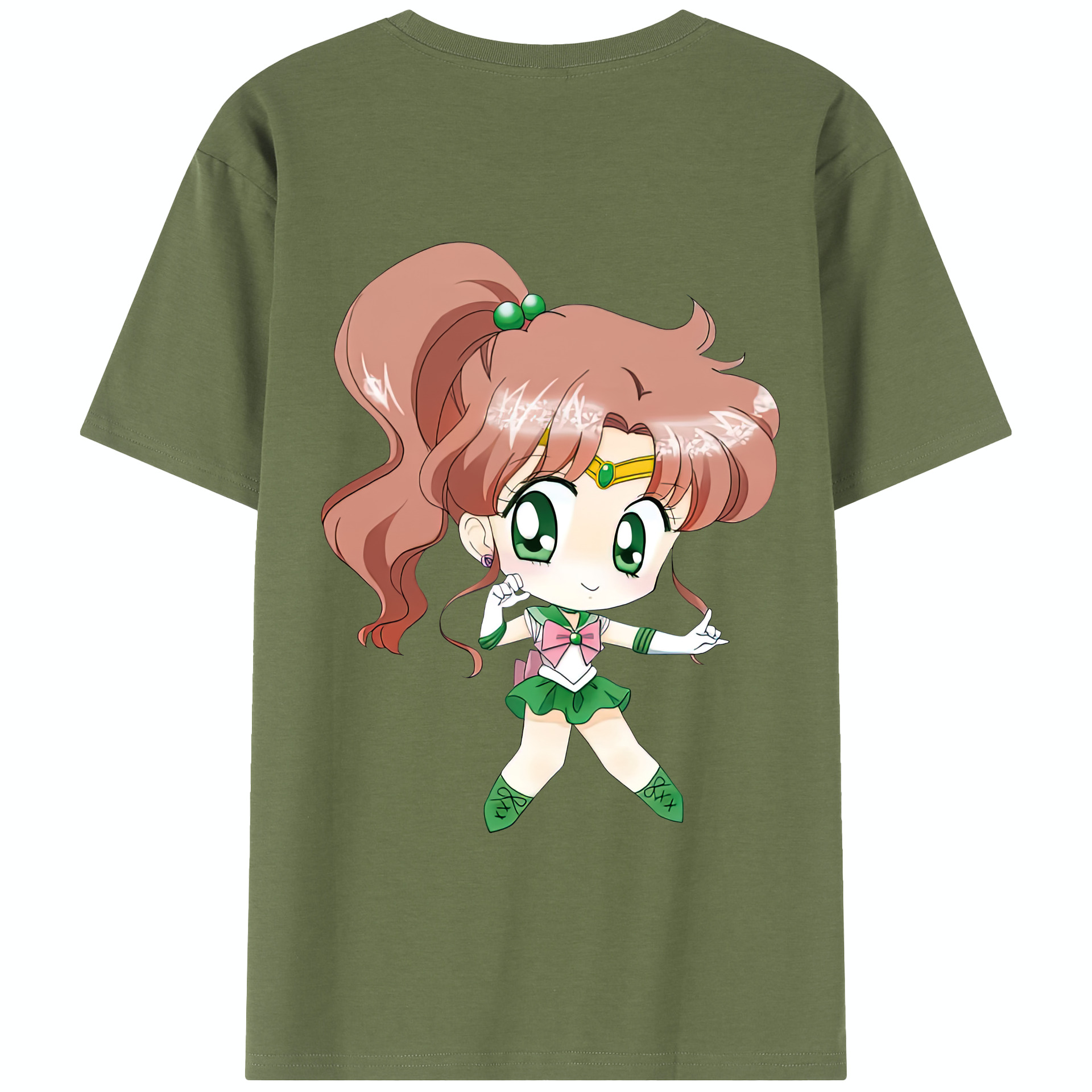 （画像用） 美少女戦士セーラームーン 木野 まこと きの まこと Sailor Moon Kino Makoto （セーラージュピター；Sailor Jupiter） 綿100％半袖Tシャツ（背面プリント）
